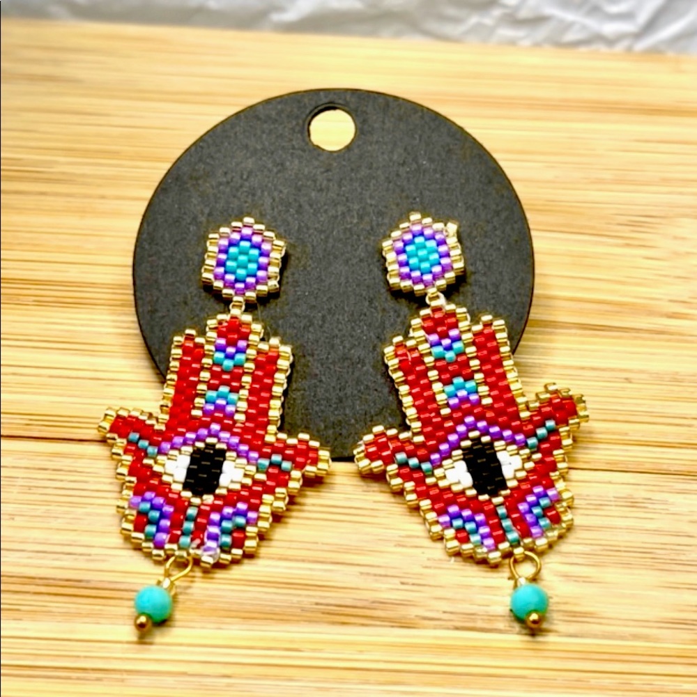 Beautiful brand new handmade earrings. The perfect touch for an fun style
